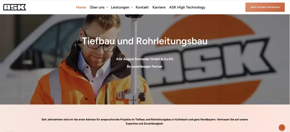 Website-Screenshot ASK August Schneider GmbH & Co. KG